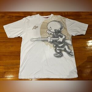 TRUE VINTAGE  Y2K LOT 29 ELMER FUDD T SHIRT SIZE L WHITE